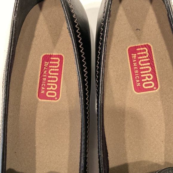 Munro Lauren Black Leather Slip On Loafer Sz 8S - Picture 5 of 9